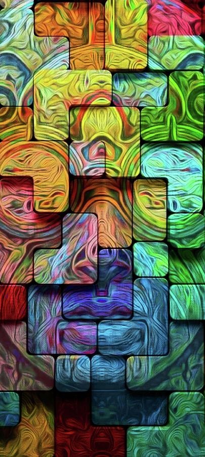 Abstract Digital Art - Hidden Face of Man by Barry Patrick