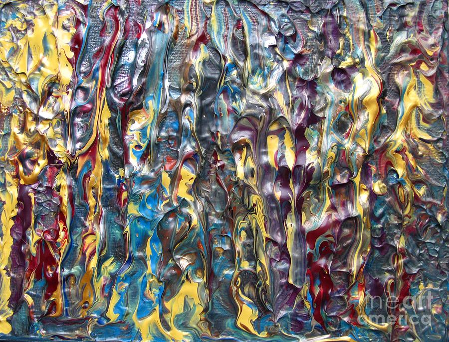 Abstract Painting - Hidden Faces by Shelly Wiseberg