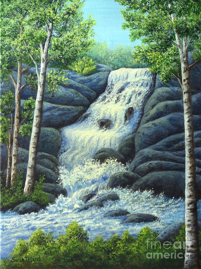Hidden Falls Painting by Sarah Irland