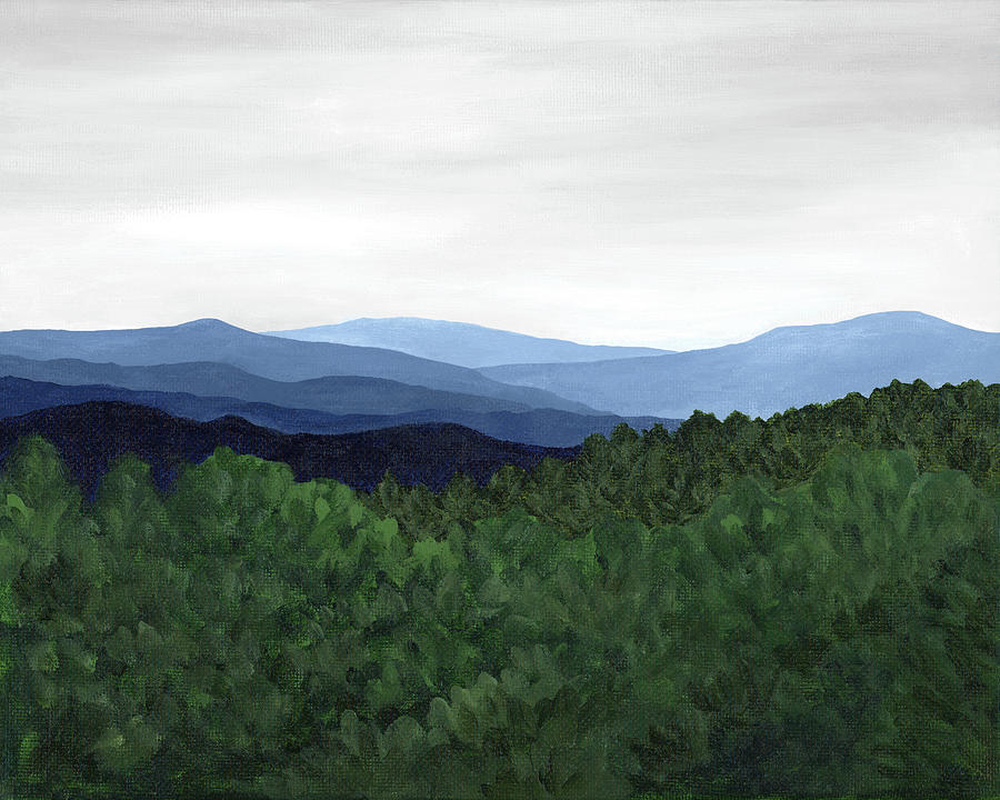 Hidden Hills Horizontal Painting by Rachel Elise