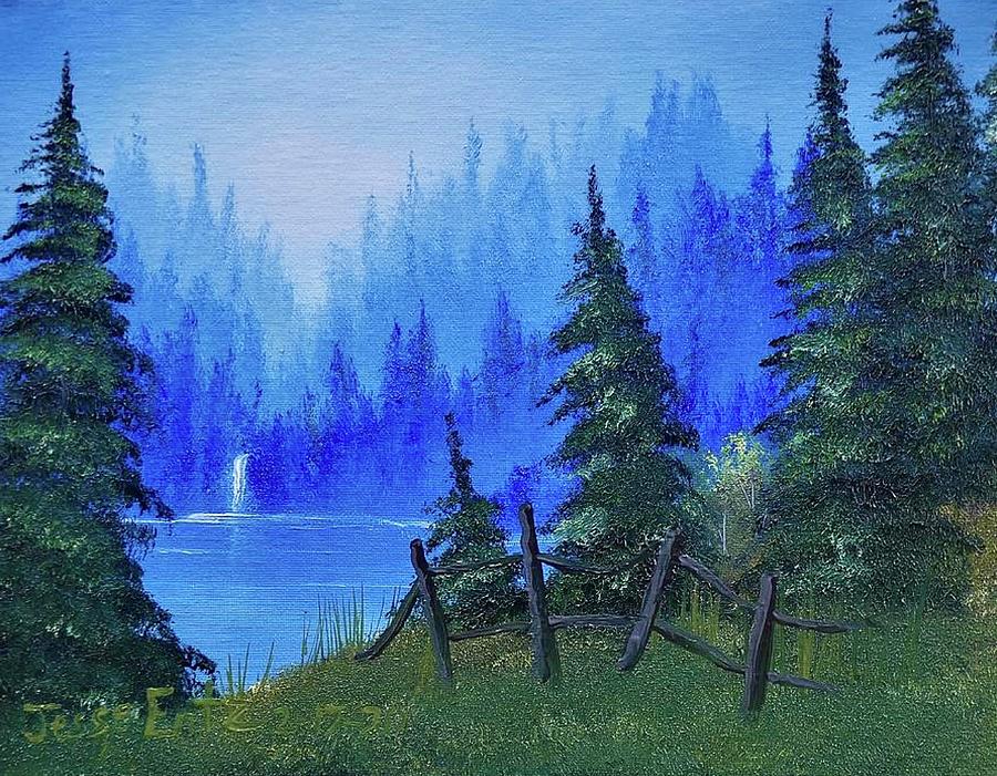 Hidden Lake Painting by Jesse Entz