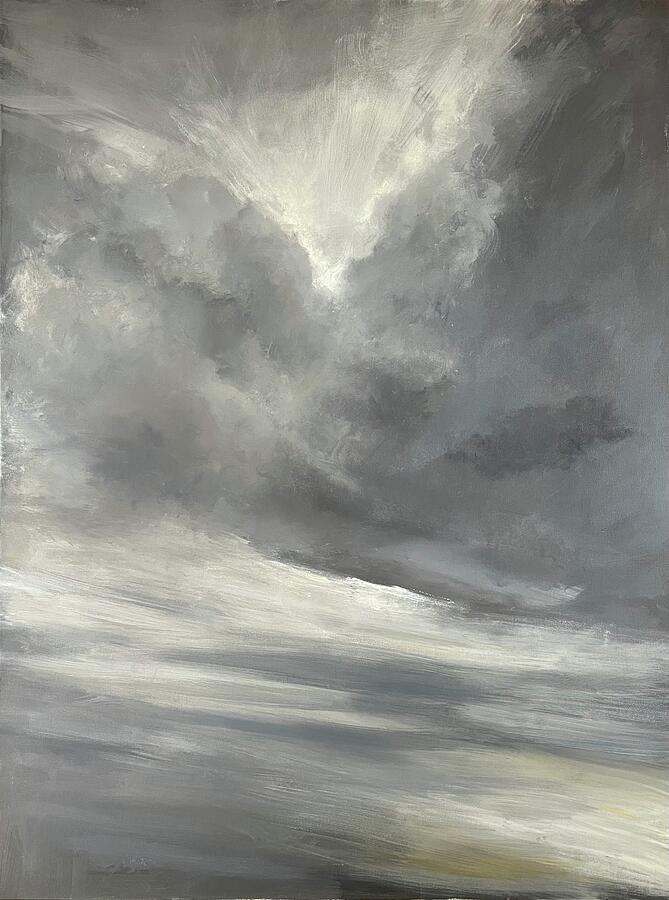 Abstract Painting - Hidden Light - Cloud Study by Roger Quesnel