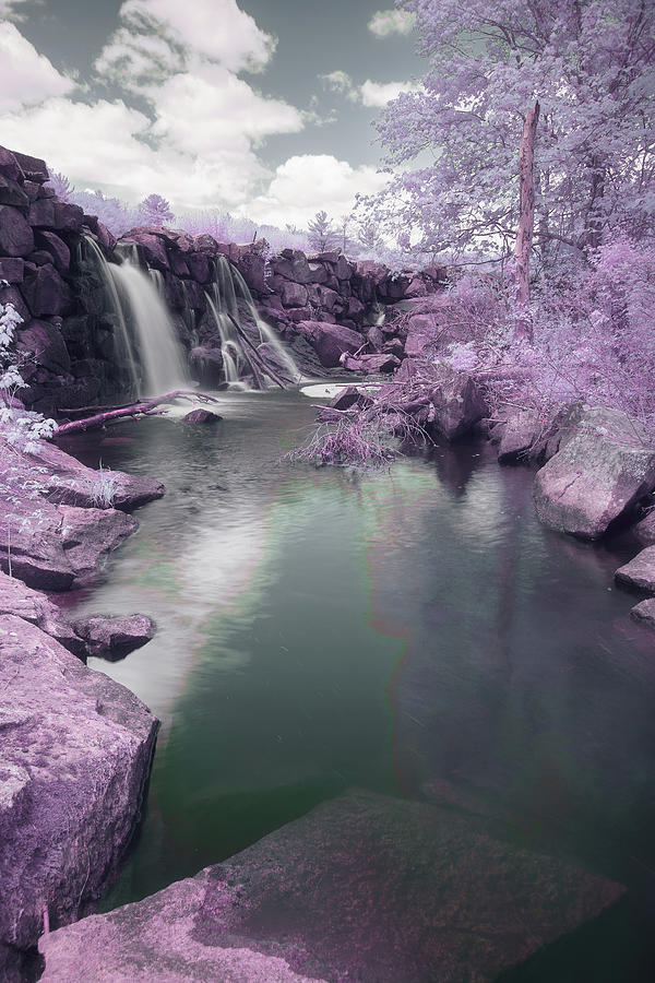 Hidden waterfall in infrared Photograph by Brian Hale
