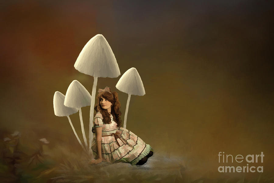 Mushroom Digital Art - Hiding Among The Mushrooms by Ed Taylor