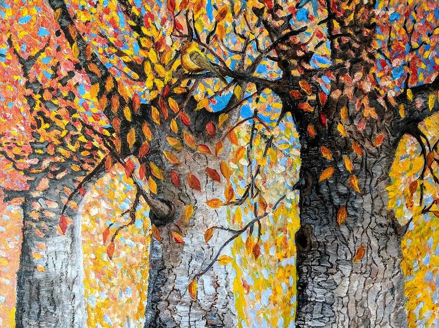 Fall Painting - Hiding Place by Marianne Gonzales