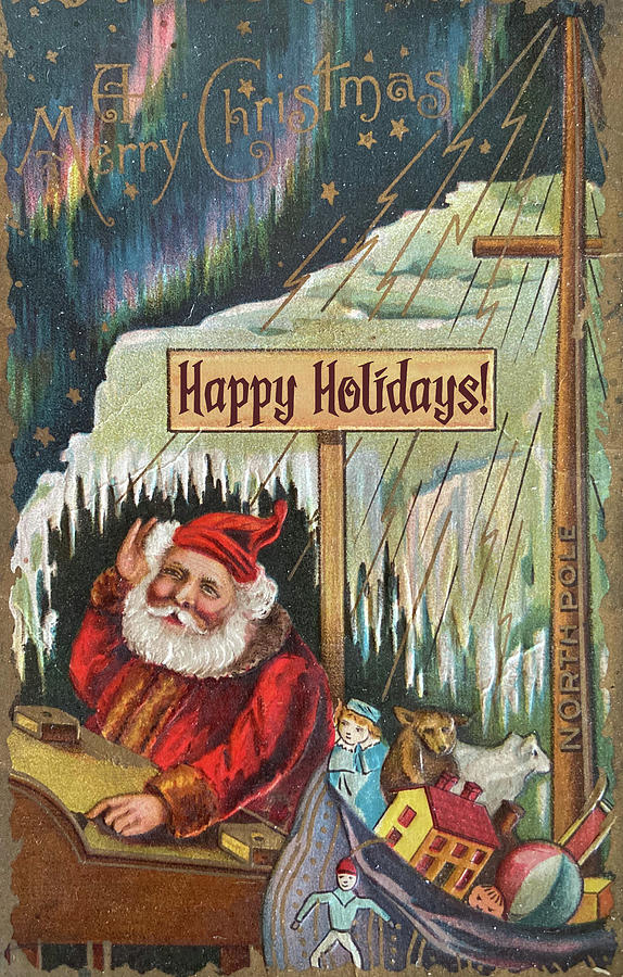 Santa Claus Digital Art - Hiding Santa by Long Shot