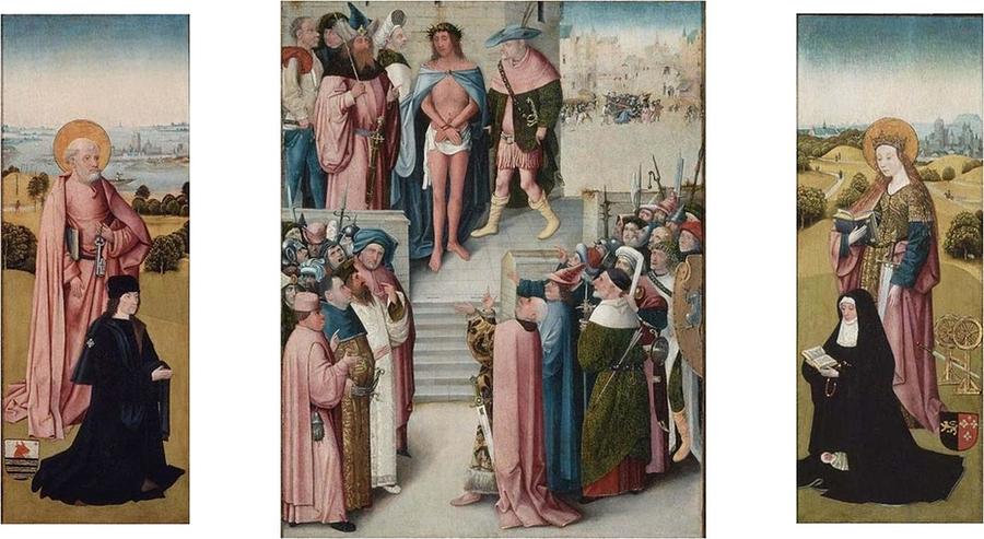 Hieronymus Bosch - Ecce Homo Triptych Painting by Les Classics - Fine ...