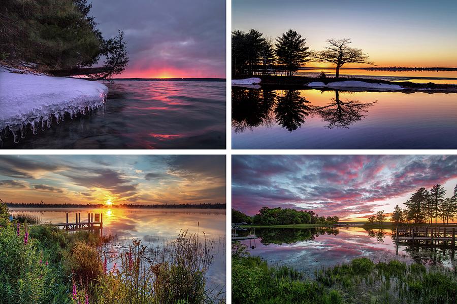 Higgins Lake Spring Collage Photograph by Ron Wiltse
