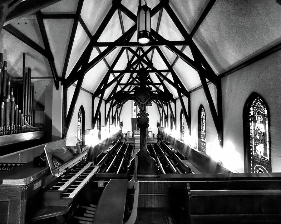 High above the Chapel BW I Photograph by Scott Olsen