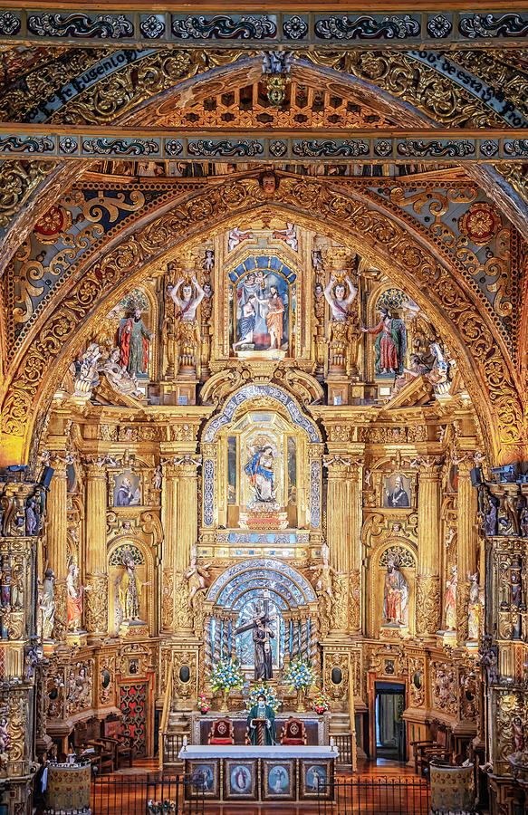 High Altar Church Of San Francisco Quito Ecuador Photograph