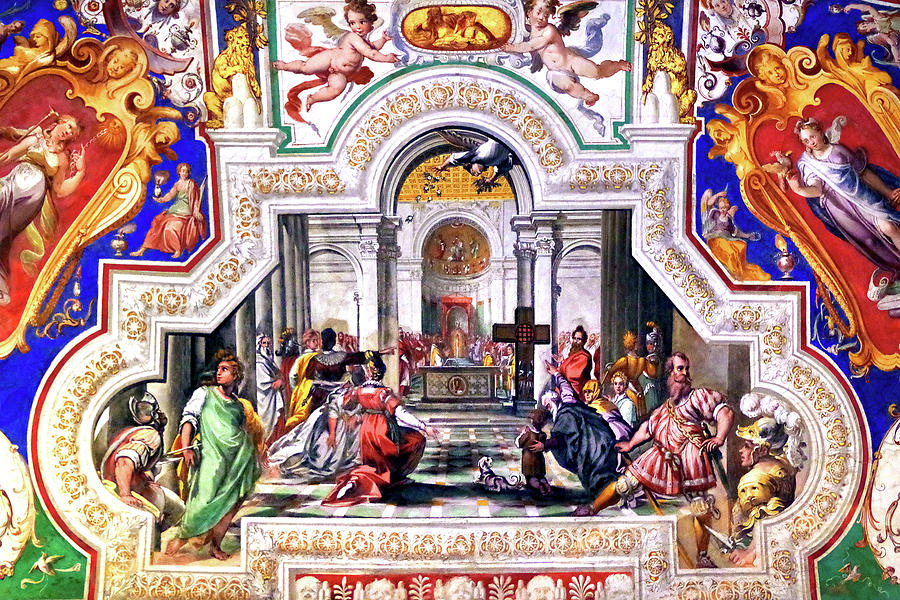 Vatican Photograph - High Altar, Constantines Basilica by Douglas Taylor
