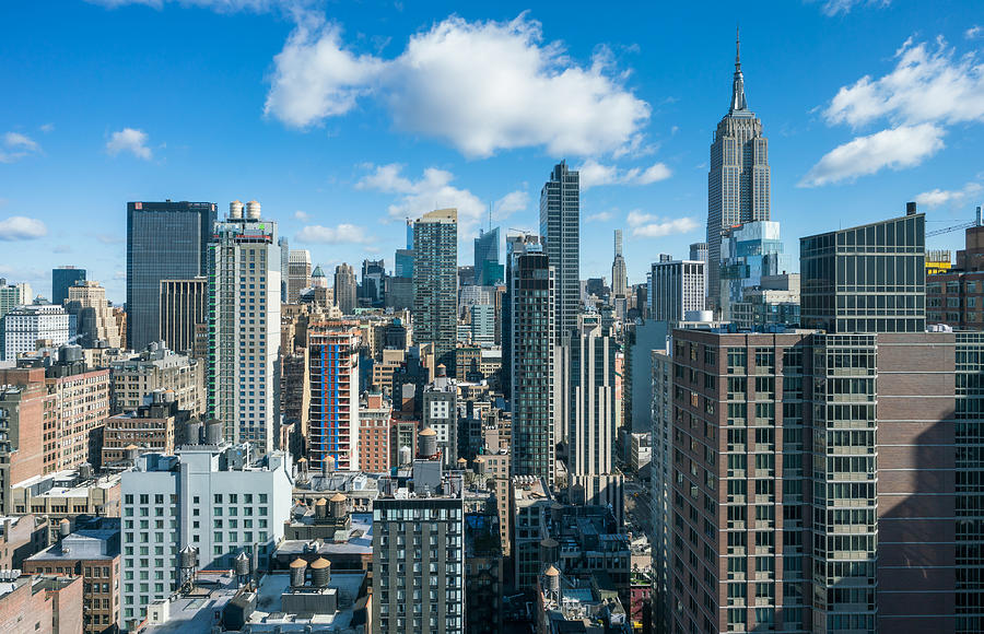 High Angle Midtown Manhattan Skyline - New York Photograph by Michael Lee