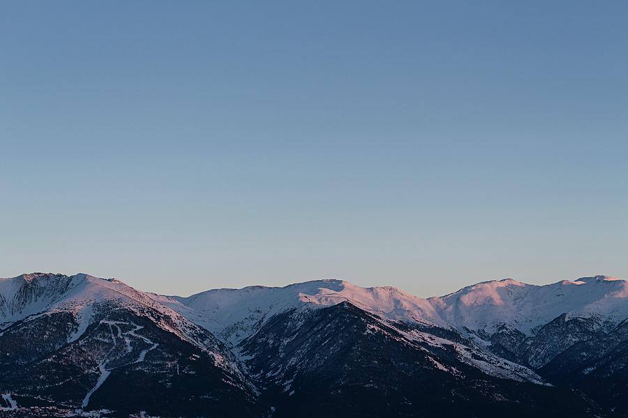 High-angle Photo Of Snow-covered Mountains - Font-romeu-odeillo-via, France Photograph