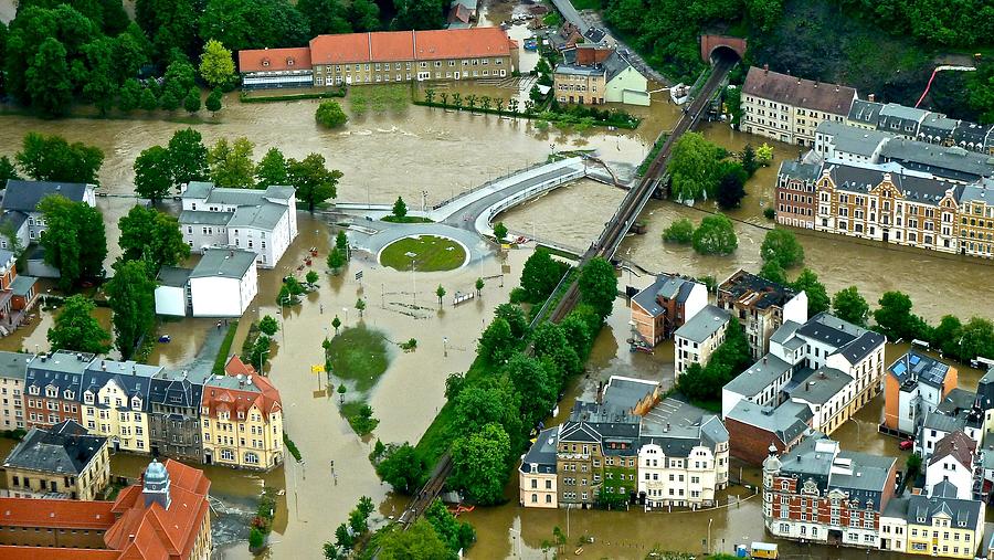 High Angle View Of Town During Flood Photograph by Daniel Baumbach / EyeEm