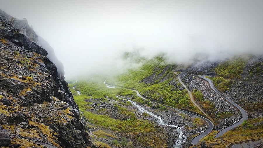 High Angle View Of Trollstigen During Foggy Weather Photograph by Danny Williams / EyeEm High Angle View Of Trollstigen During Foggy Weather Photograph by Danny Williams / EyeEm