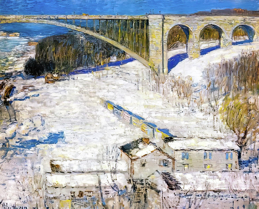 High Bridge by Childe Hassam 1922 Painting by Childe Hassam
