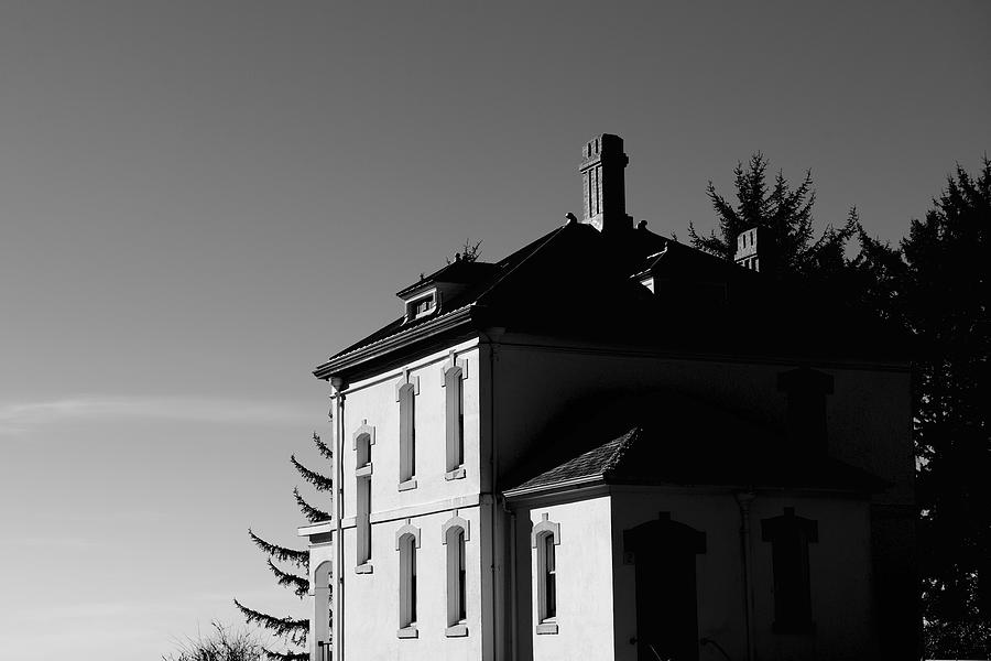 High contrast lighthouse keepers house Photograph by Joel Guay/Shodanphotos