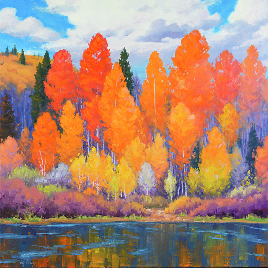 Aspen Trees Painting - High Country Color by Cody DeLong