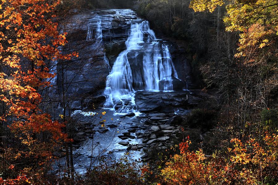 High Falls During Autumn At Dupont   Photograph by Carol Montoya