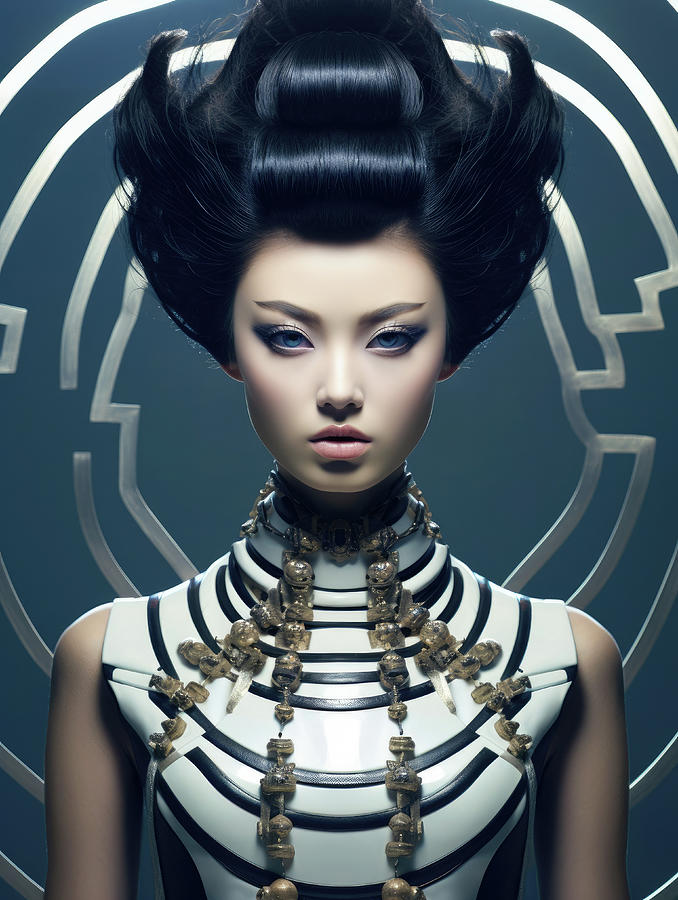 High Fashion Model 10 Asian Woman Digital Art by Matthias Hauser
