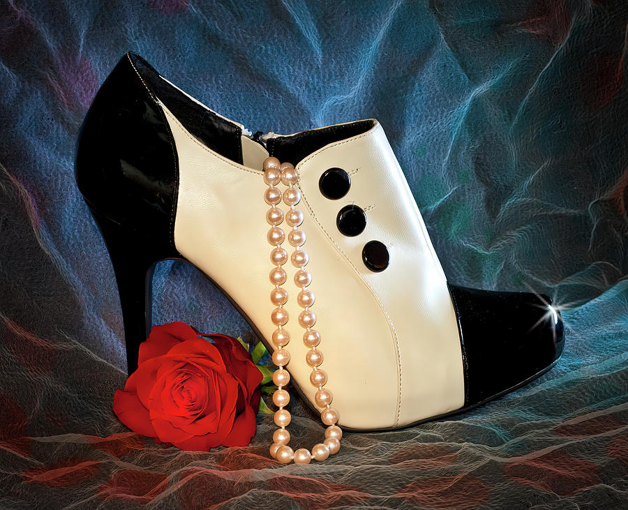 High Heel Spat Bootie Shoe Photograph by Patti Deters