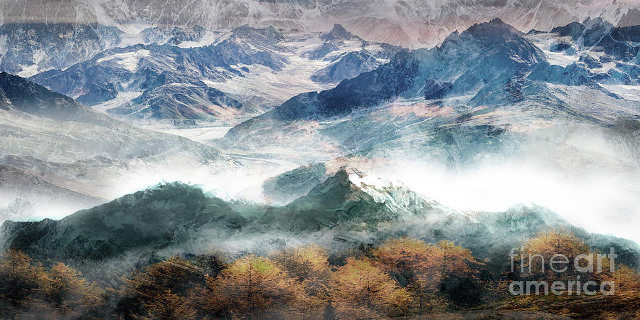 High Mountain Fall Digital Art by Deb Nakano