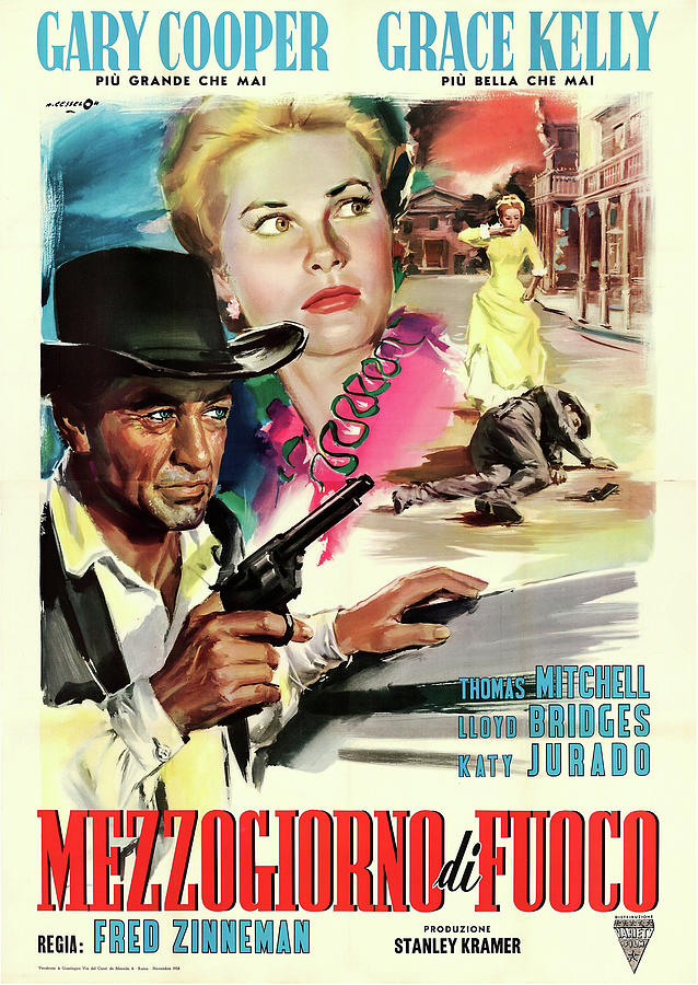 High Noon, 1952 - art by Angelo Cesselon Mixed Media by Movie World Posters