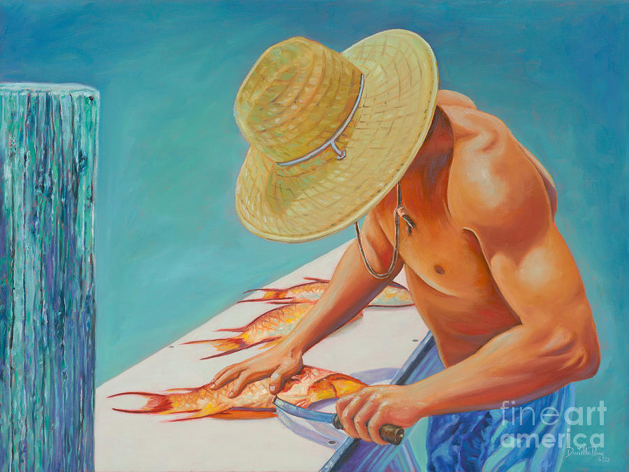 High Noon Hogfish Fillet Painting by Danielle Perry