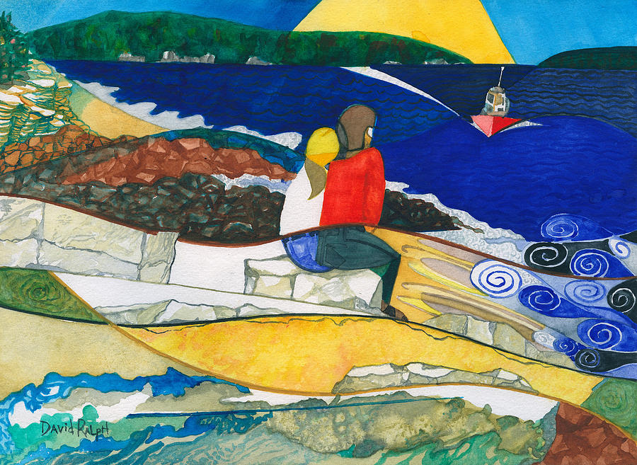 High Noon in Coastal Acadia Painting by David Ralph