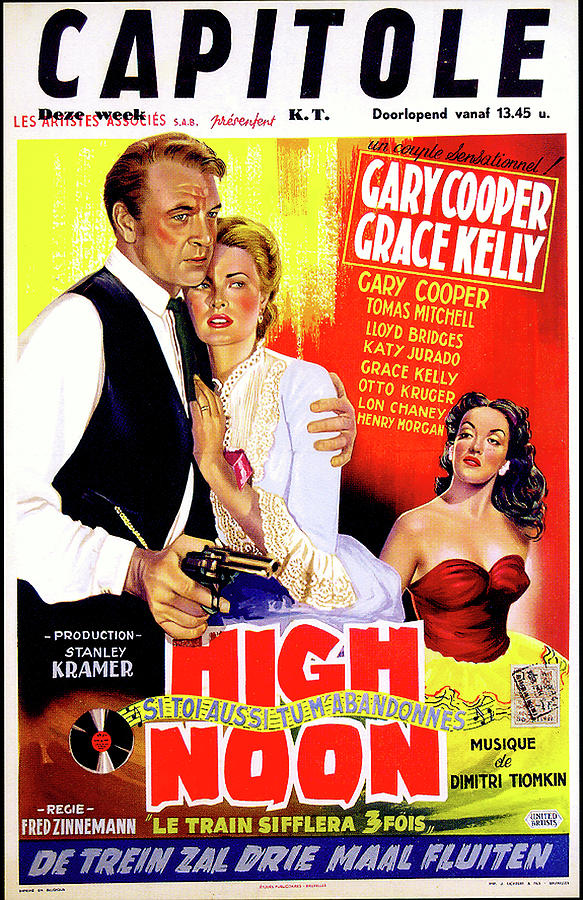 HIGH NOON Movie Silk Fabric Poster 15.7"x24" 1952 Western Gary Cooper 