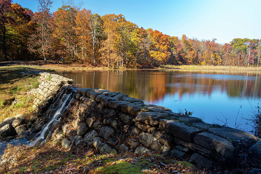 High Point Sawmill Lake and Foliage Photograph by Steven Richman