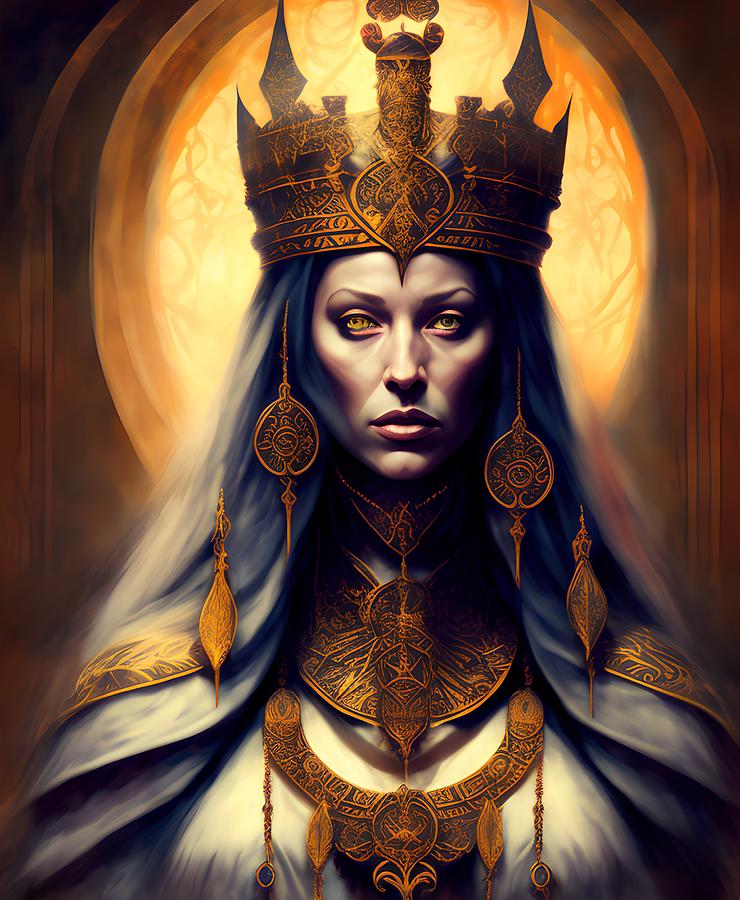 High Priestess, Generative AI Illustration Digital Art by Miroslav ...