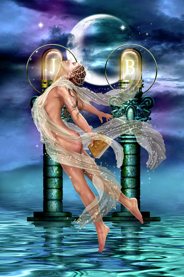 high priestess GildedTarot Royale Digital Art by Ciro Marchetti