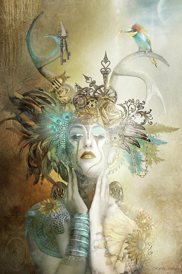 High Priestess Digital Art by Merrilee Soberg
