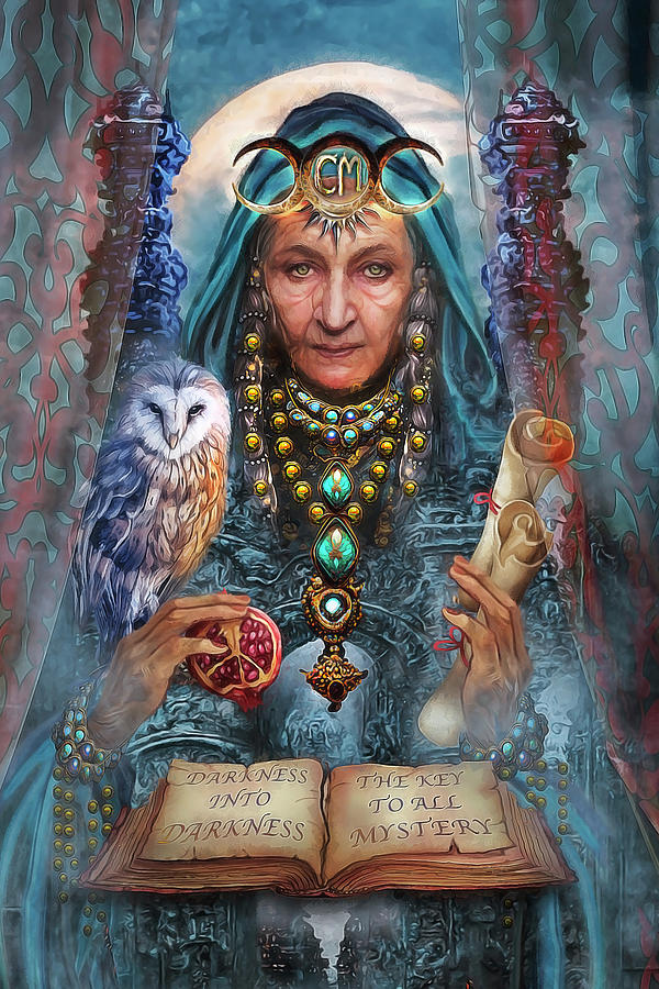High Priestess Voice And Vision Tarot Digital Art by Ciro Marchetti