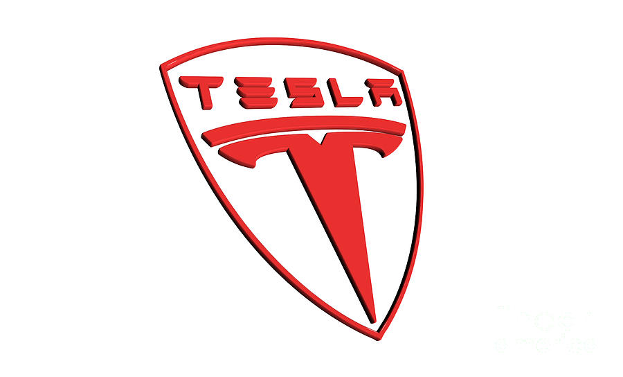 Tesla Car Photograph - High Res Tesla Emblem Logo Isolated by Stefano Senise