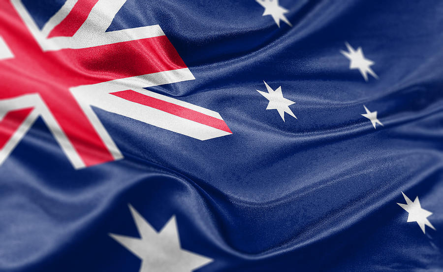 High resolution digital render of Australia flag Photograph by @ Mariano Sayno / husayno.com