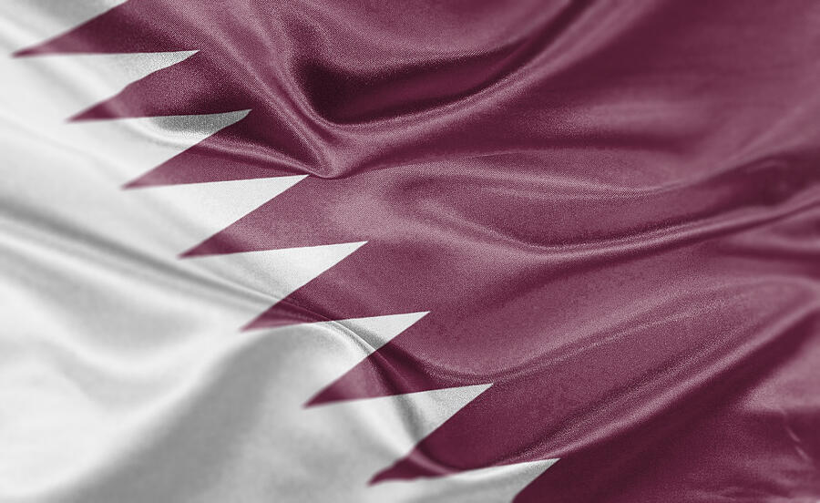 High resolution digital render of Qatar flag Drawing by Mariano Sayno