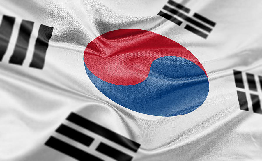 High resolution digital render of South Korea flag Drawing by Mariano Sayno
