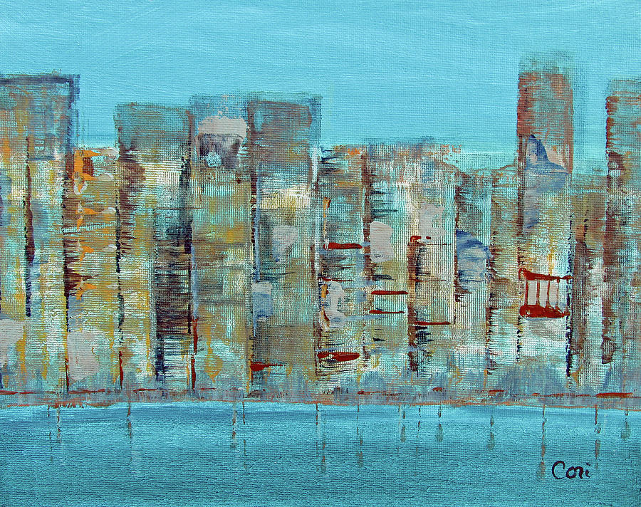 High-Rises Painting by Corinne Carroll