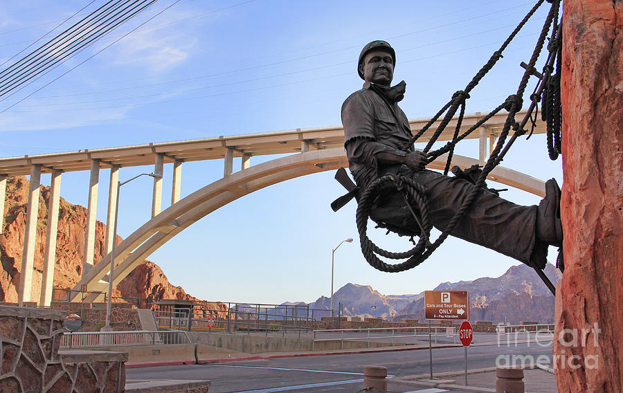 High Scaler Sculpture at the Hoover Dam 4089 Photograph by Jack Schultz