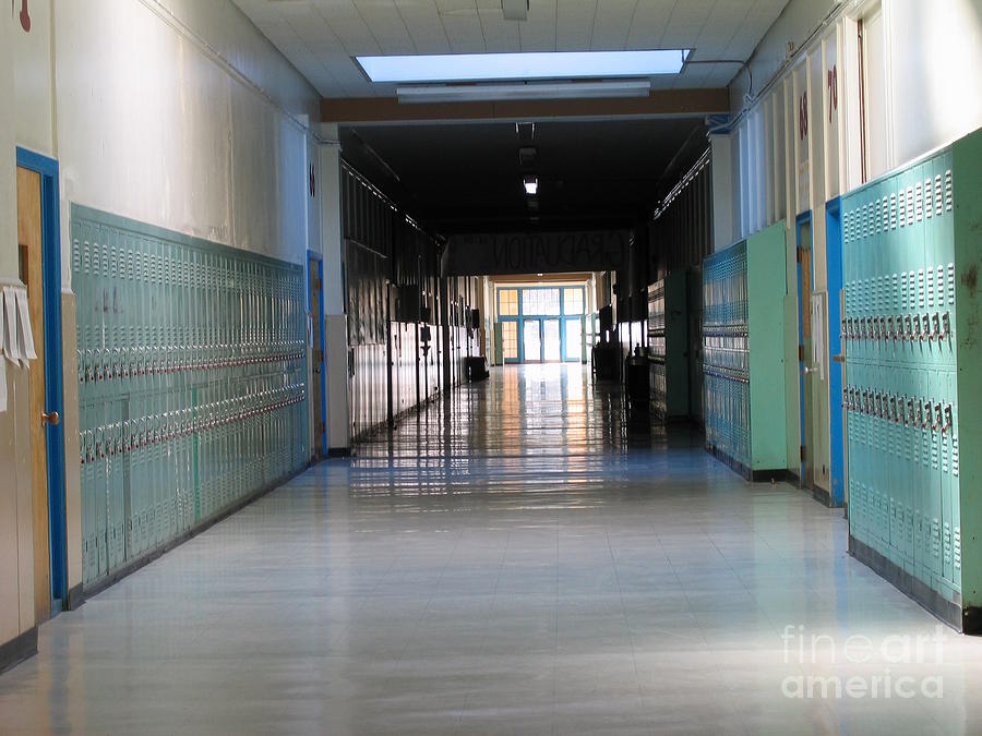 High School Hallway Photograph