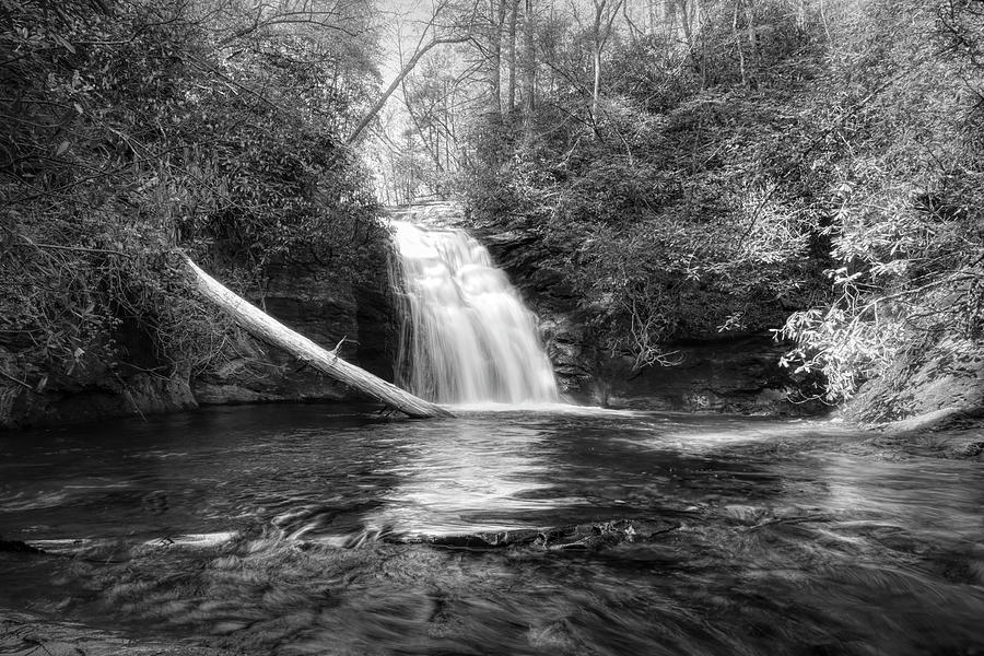 High Shoals Falls Black and White Photograph by Debra and Dave Vanderlaan