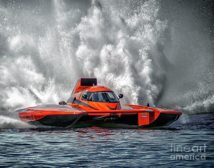 High Speed Racing Boat Photograph by Nick Zelinsky Jr