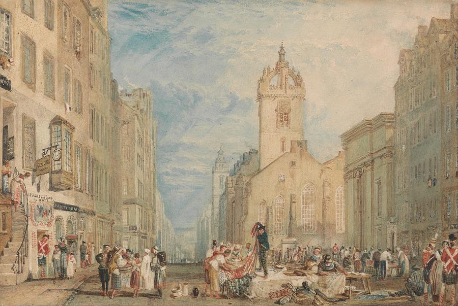 High Street Edinburgh Painting by Joseph M W Turner
