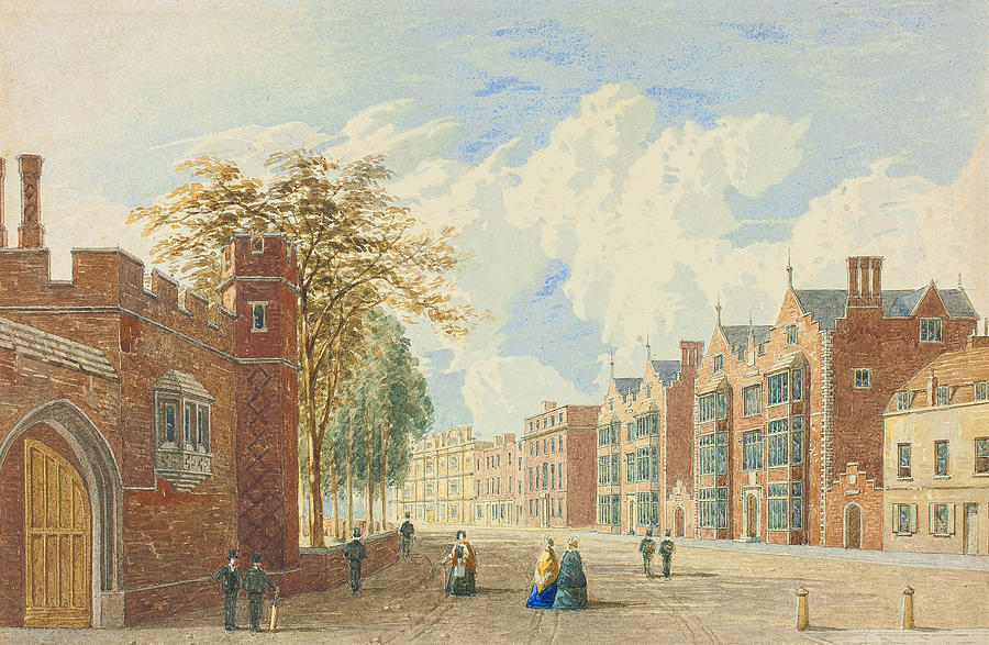 High Street, Eton Drawing by George Pyne