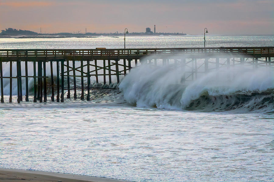 High Surf and Winds at Ventura Pier Photograph by Lindsay Thomson
