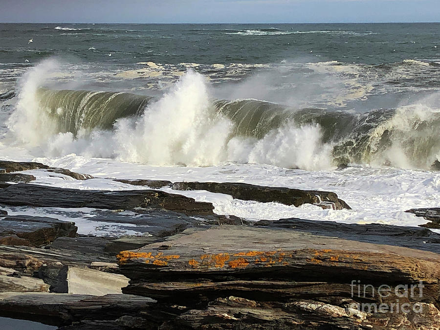 High Surf Cape Elizabeth Photograph by Jeanette French