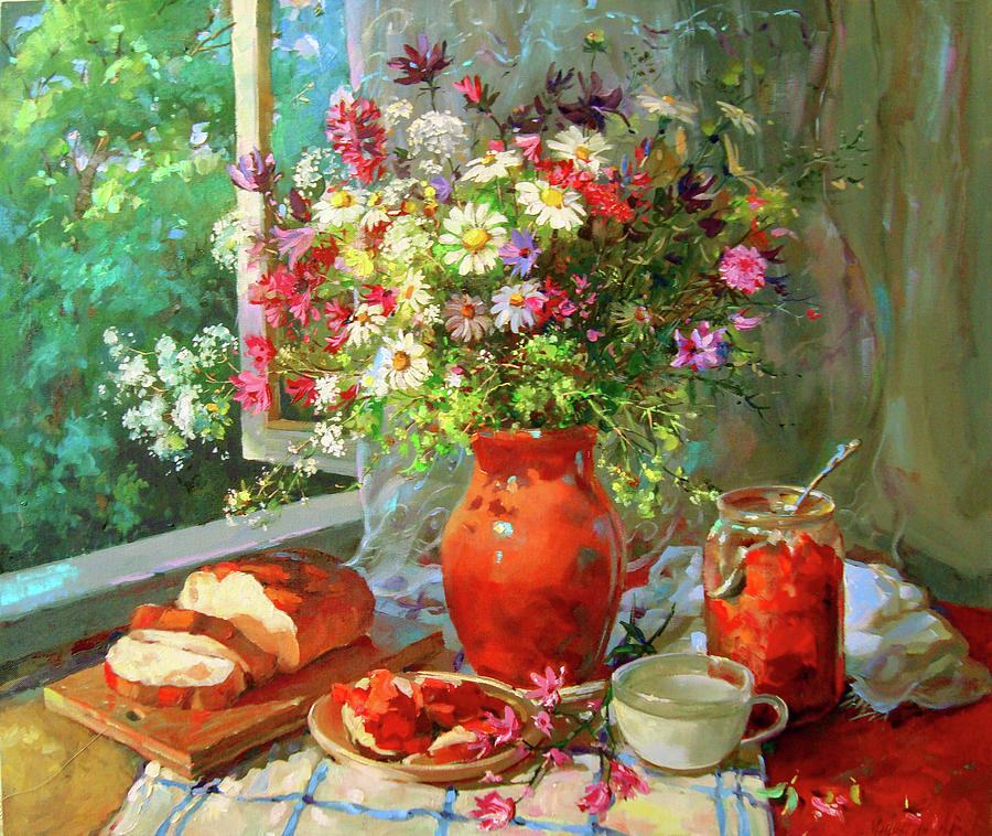 High tea Painting by Andrey Mishagin