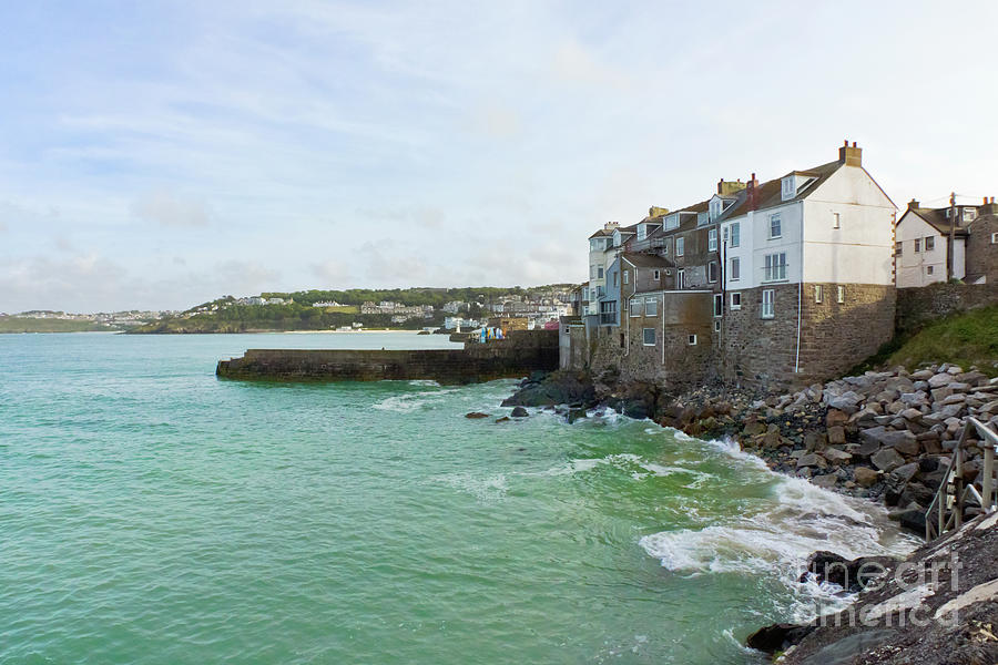 High Tide at Bamaluz Beach St Ives Photograph by Terri Waters
